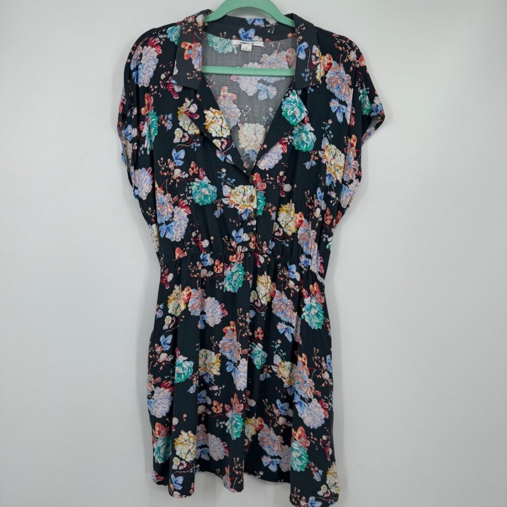 O'Neill Lori Floral Dress-Slate Gray surfer girl summer perfect dress pockets